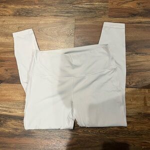 Lululemon Athletica Light Gray Leggings Size 14 EUC Like New Nice Neutral Color